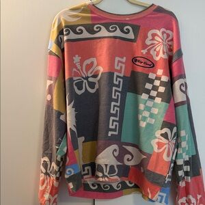 Rip Curl Colorful Patterned Crewneck